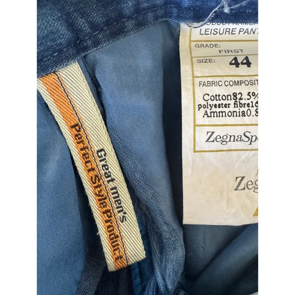Zegna Sport Men's Blue Denim Pants Waist 44 - Picture 7 of 15
